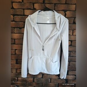 White Bella Movement Textured Athletic Jacket
